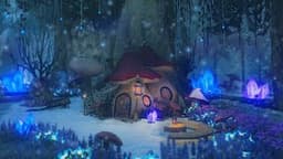 Winter Enchanted Forest Night Ambience 🍄❄️Occasional Snowfall, Soothing Chimes & Mystical Atmosphere